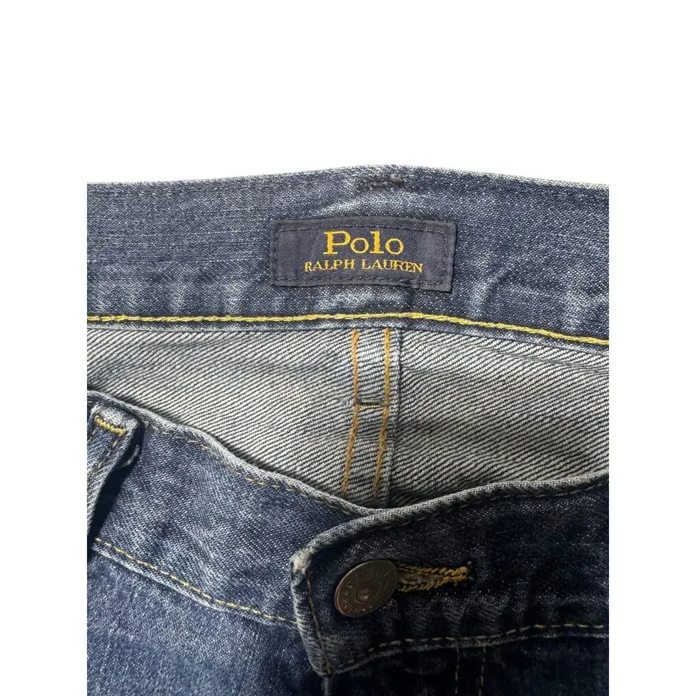 Polo Ralph Lauren Straight Jeans Mens 36x34 Blue Denim The Hampton Relaxed Fit